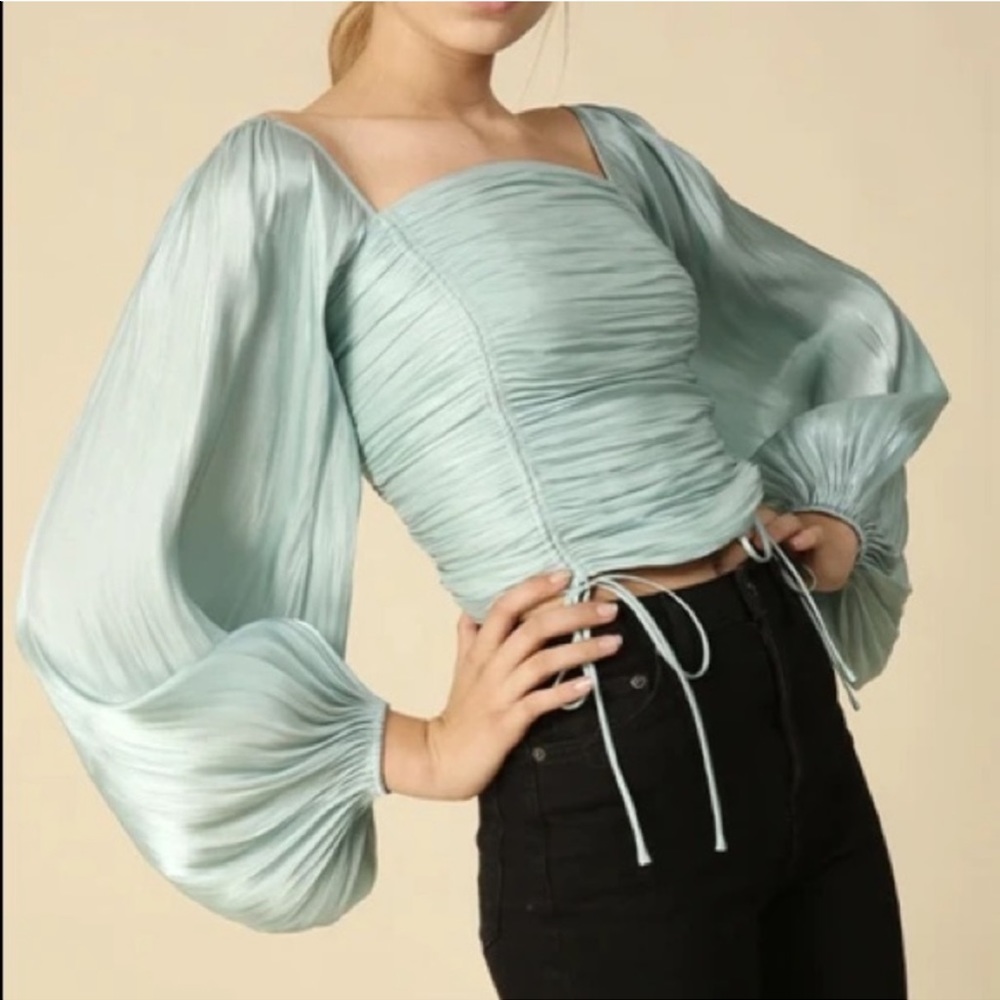 Line & dot Peyton satin blouse size xs - Picture 2 of 11